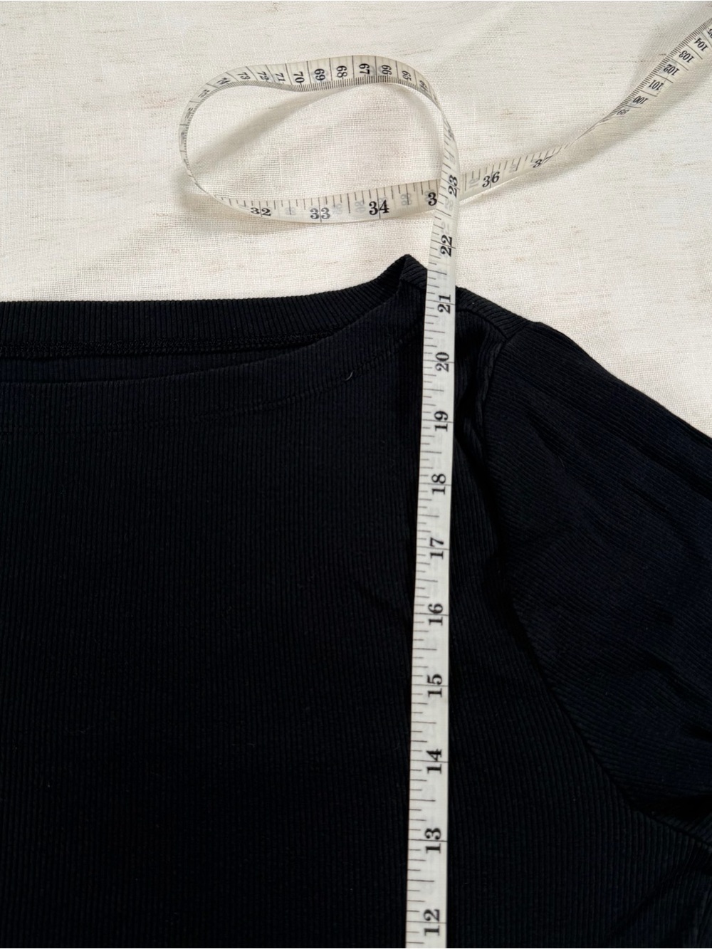 GAP Black Solid Ribbed Cotton Boat Neck Raglan Long Sleeve Cropped Tee Women's L - Picture 4 of 5